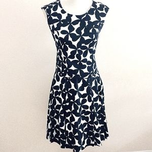 INC Floral Top & Skirt Set 2 PC Navy, 6, 8